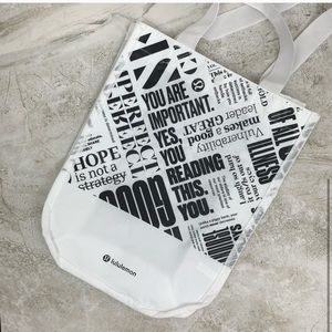 White small Lululemon Tote Bag